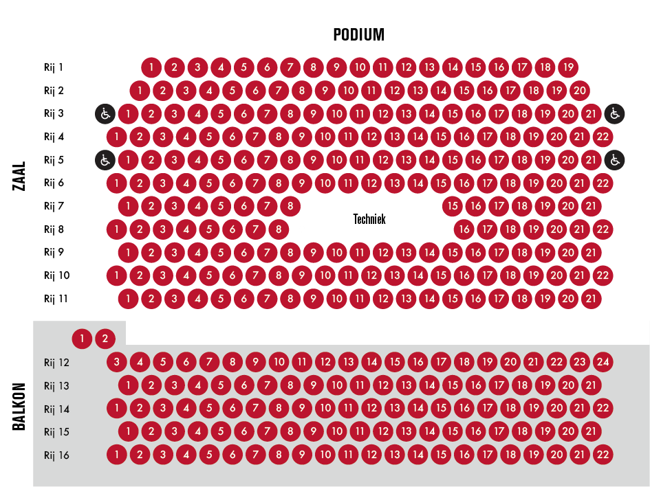 Zaalplattegrond